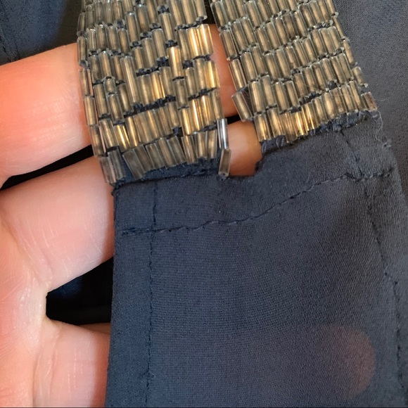 Parker Silk Beaded Embellished 20s Top Glam Tank S - Picture 4 of 14